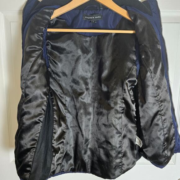 Andrew Marc Quilted Vest-Blue/Black-Women's S - Picture 4 of 8